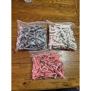 280 Perm Rods Caps Elastics Huge Lot Assorted Colors and Sizes All In Good Shape